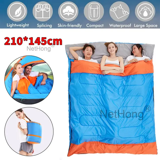 Bags Large Wide Sleeping Bag For Camping Backpacking Warm &Cool Weather
