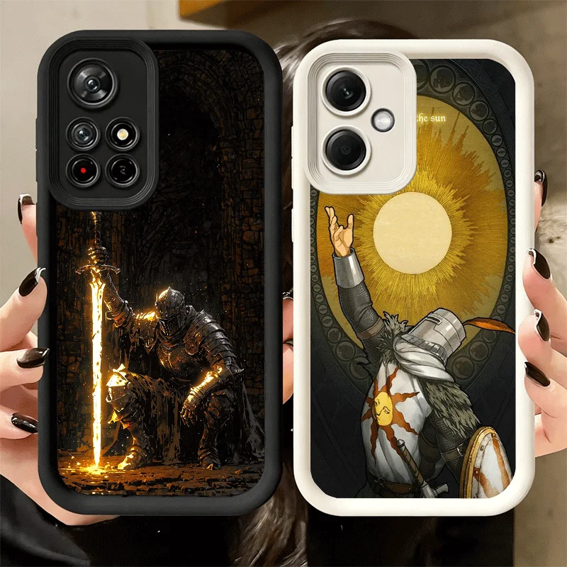 Elegant Dark Souls Gaming Silicone Phone Case - Soft Touch Protective Shell