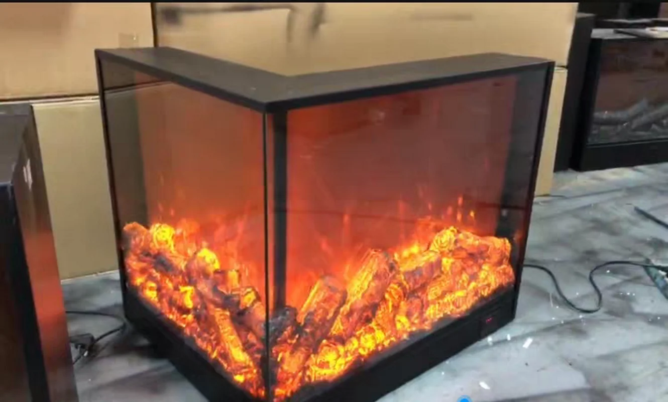 European style fireplace living room decoration electric fireplace wall embedded corner YX130TB