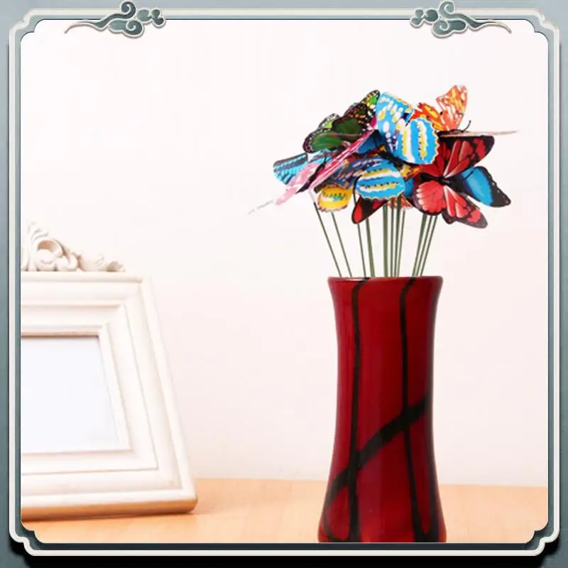 Durable 100PCS PVC Butterfly Outdoor Yard Crafts Outdoor Decor Butterflies For Office And Garden 25Cm
