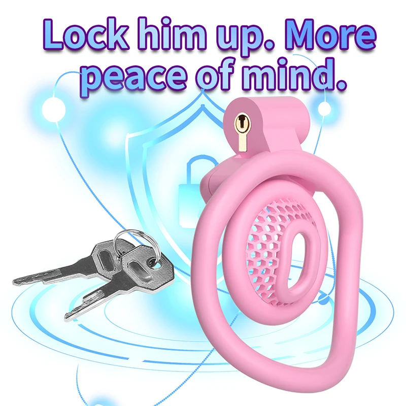 Penis chastity cage,chastity lock sex toy,chastity cage accessory Detachable Adjustable Snap Ring ABS Men's CB Cock Cage SM Plastic Urethral Lock