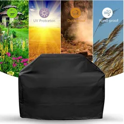 Black Waterproof BBQ Cover Heavy Duty BBQ Accessories Grill Cover Rain Barbacoa Anti Dust Rain Gas Charcoal Electric Barbeque