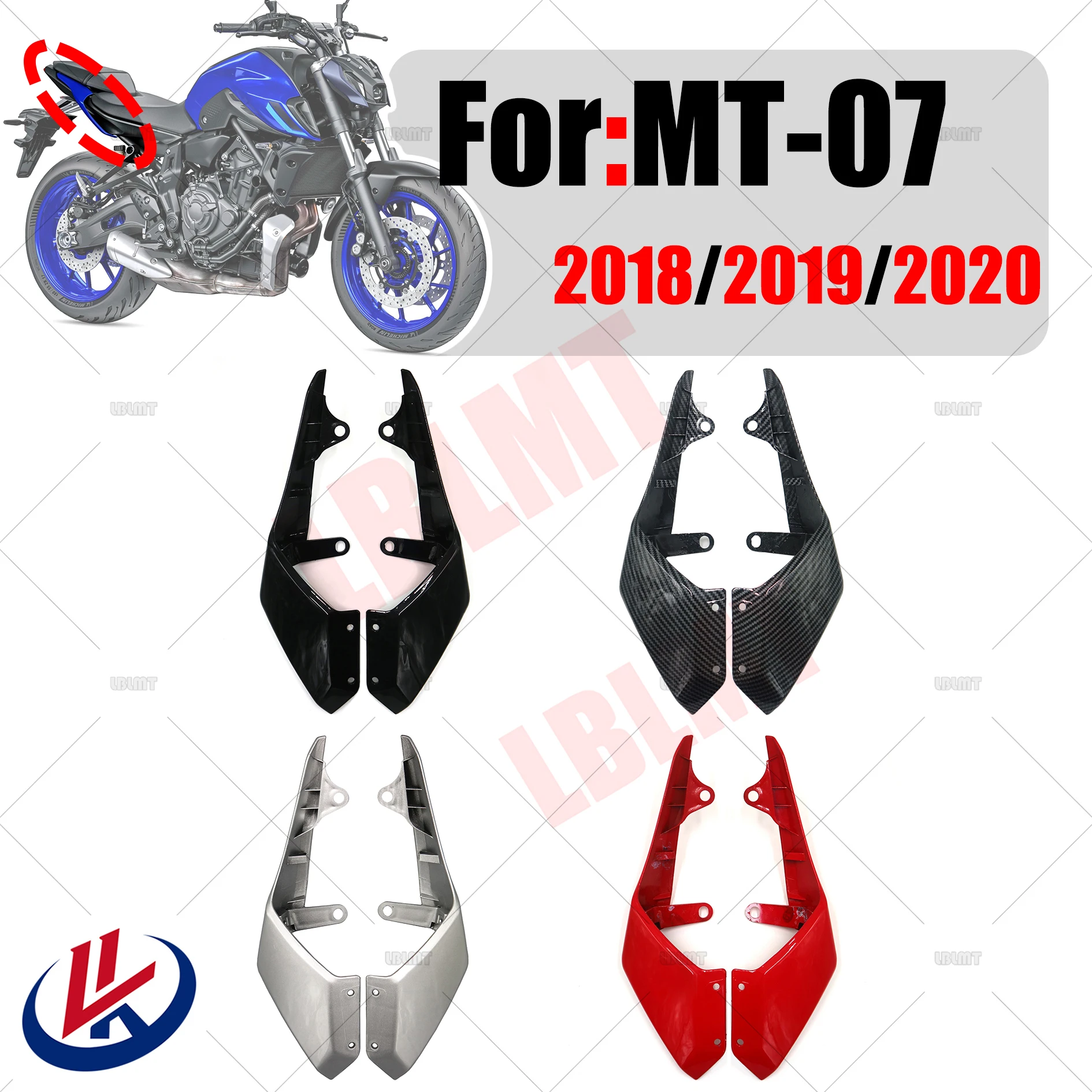 

Tail fairing Rear Left and Right Side Fairing Panel Cowl For YAMAHA MT07 MT-07 2018 2019 2020 FZ-07 FZ07 2018 2019 2020