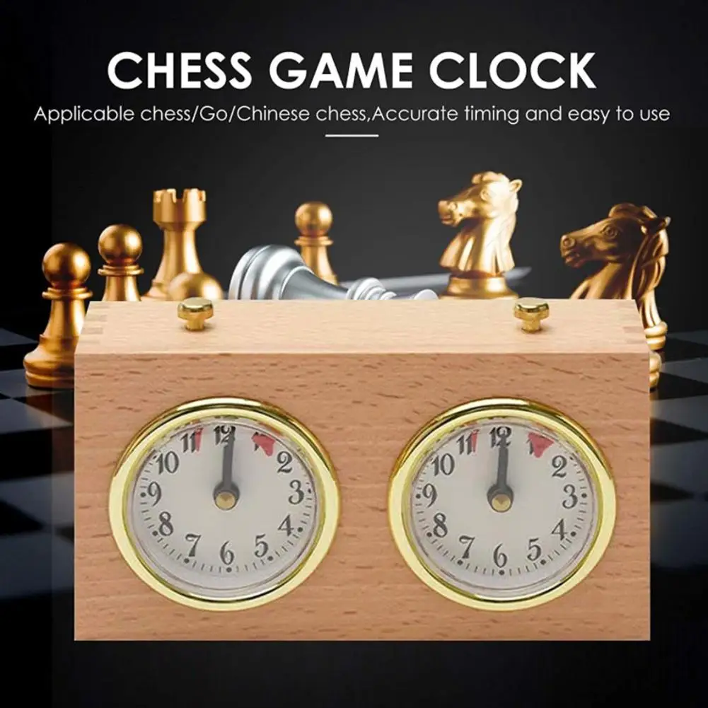 WoodenChineseChessTimerMechanicalDigitalChessRefereeTimer