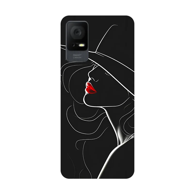 Floral Wolf Design Soft Silicone Shockproof Phone Case Cover