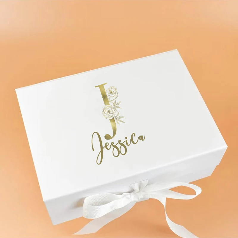 Custom initial Gift cardboard boxes for wedding birdesmaid gift box birthday party personization bow tie empty gift boxes 2 S32ca095022ce49ac9e1d45320e5f7d27w