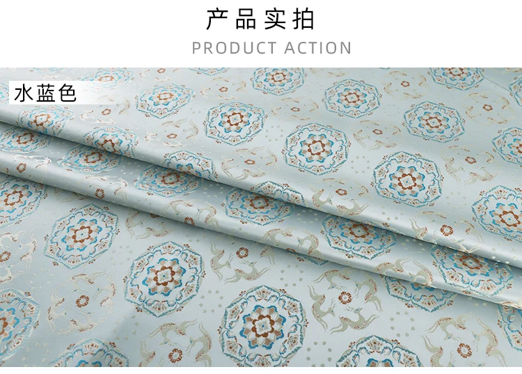 150 x 145 cm Jacquard-Stickerei, Blumenmuster, Pferdemuster, hochpräzise Brokatstoffe zum Nähen von Kleidung, handgefertigte Tasche – Detail 40