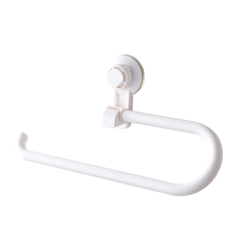 Suction Cup Towel Rack ABS Black/White No Punch Bathroom Towel Rack Storage 1PC towel rack