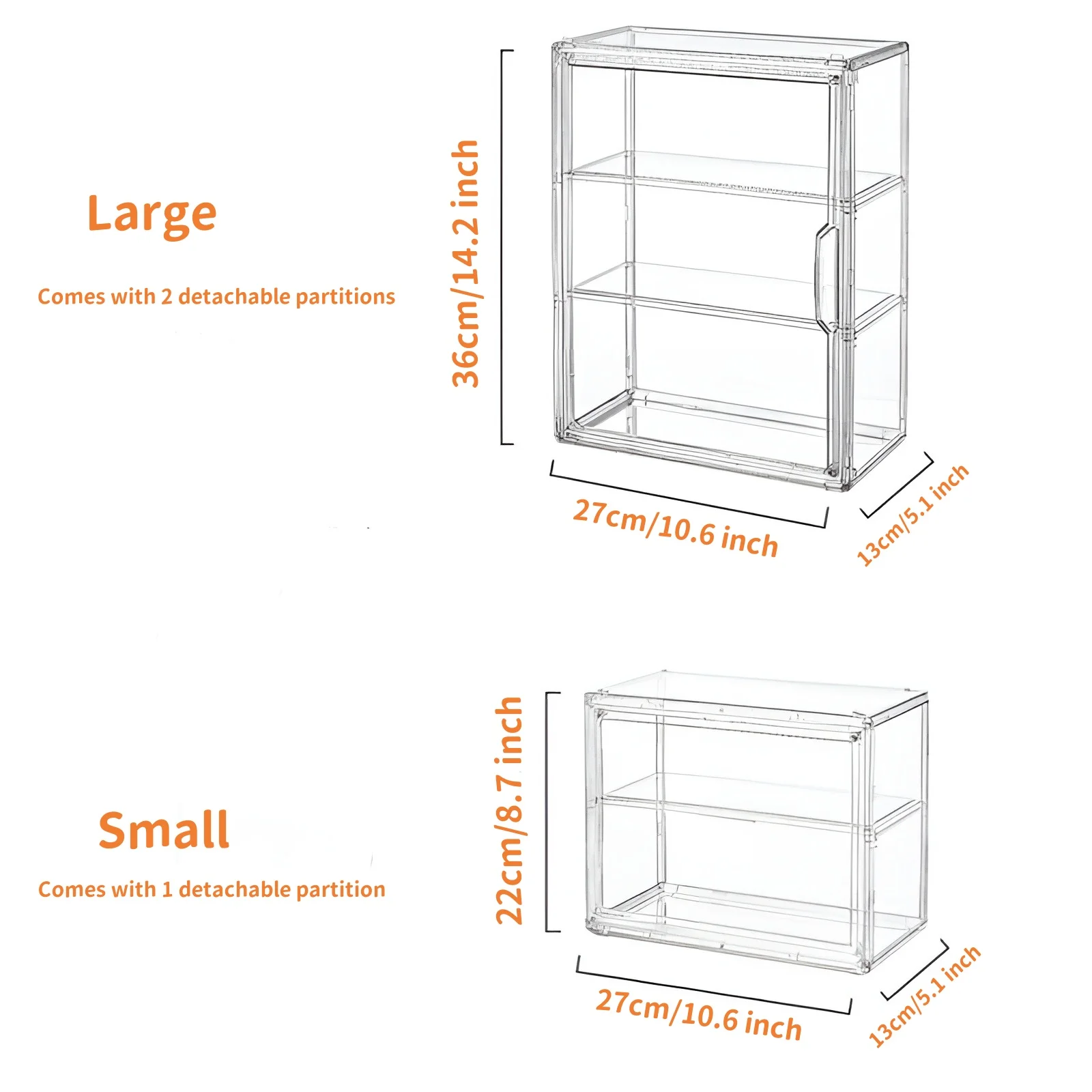 Clear Storage Case, Dustproof Wall Storage Box, Cosmetic Skincare Containers, Cosmetic Display Cases, Layered Makeup Organizer 6