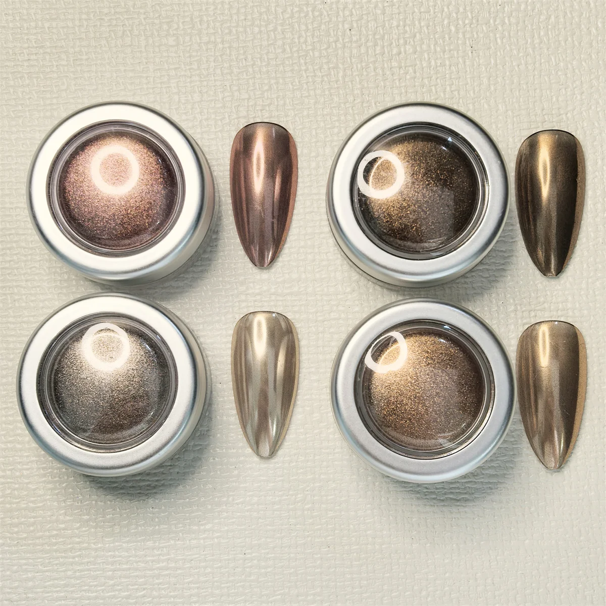Magic Mirror Nail Sparkling Powder Gold Silver Pigments Trendy Dust Cleaning Nail Art Creation Accessories Tools 4pcs Winter nail powder nail glitter nail pigment nail decoration nail decorations