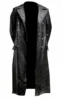 MEN'S GERMAN CLASSIC WW2 MILITARY UNIFORM OFFICER BLACK REAL LEATHER TRENCH COAT 5