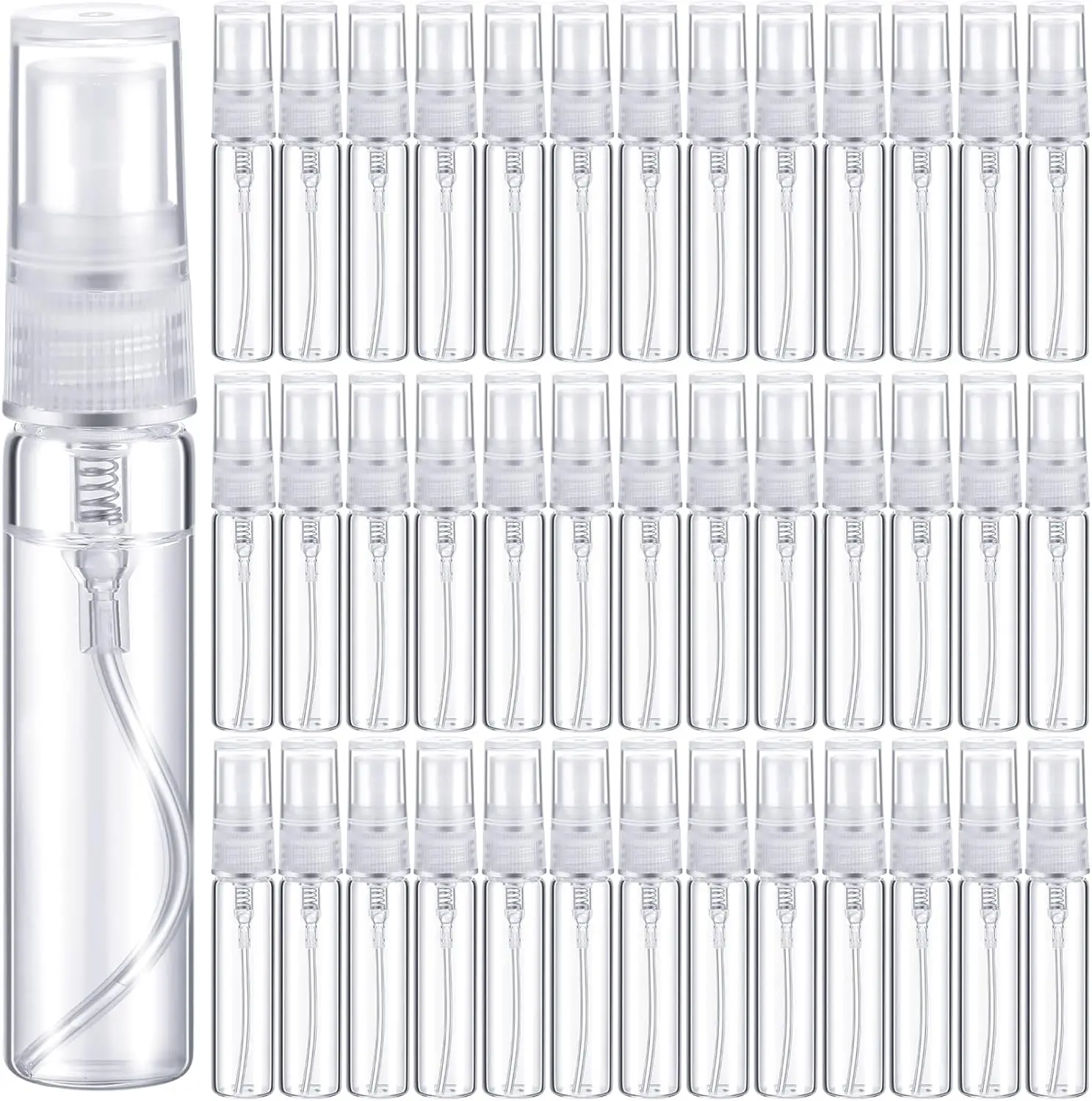 30PCS 2/3/5/10ml Transparent Mini Portable Perfume Spray Bottle Essential Oil Separate Sprayer Vial Refillable Sample Atomizers