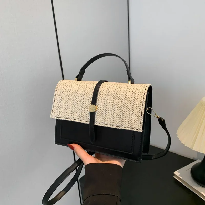 A Women's Shoulder Bag 2024 New Trendy Cross Border Fashion Versatile Grass Shoulder Bag Crossbody Small Square Shoulder Bag