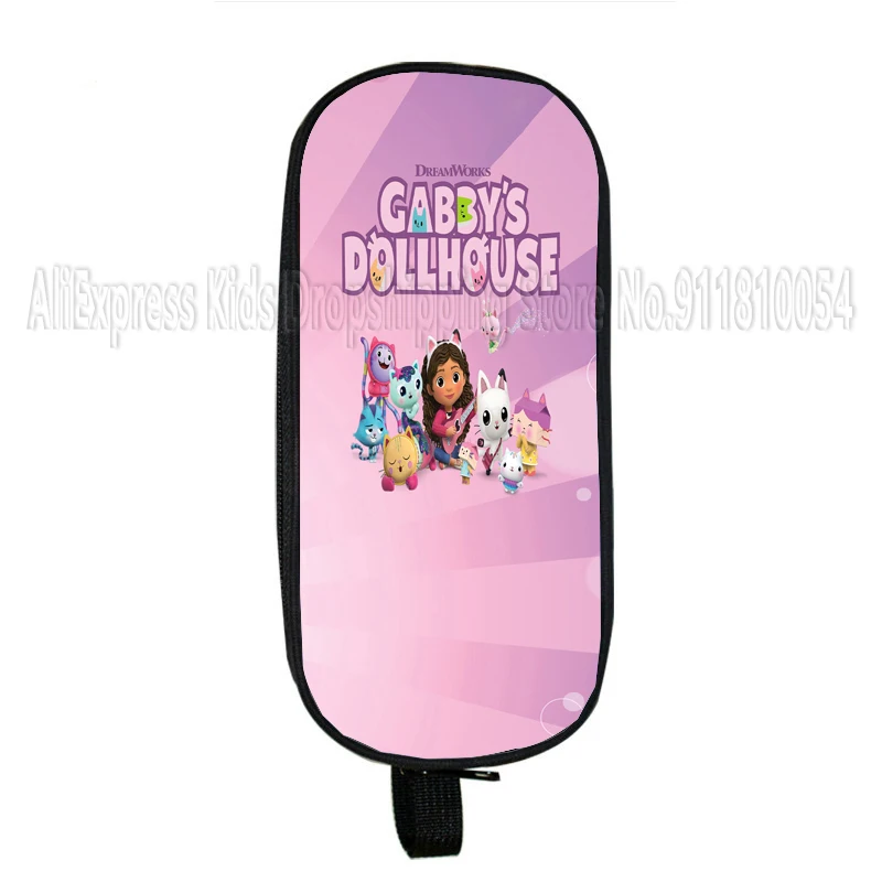 개비의 인형의 집 연필 케이스, 개비 고양이 다기능 펜 가방, 문구 화장품 연필 파우치, 학교 사무용품