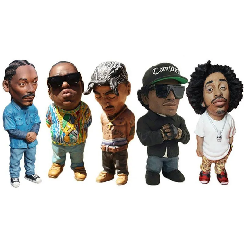 West Coast Rap Stars Tupac Snoop Dogg Rapper Figure OG Hip Hop Star 2Pac  Toy Cool Ornament Figures Collection Model Doll Gift