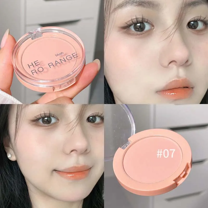 HERORANGE powder blusher natural matte color low saturation nude Korean pure sexy new powder blusher 6
