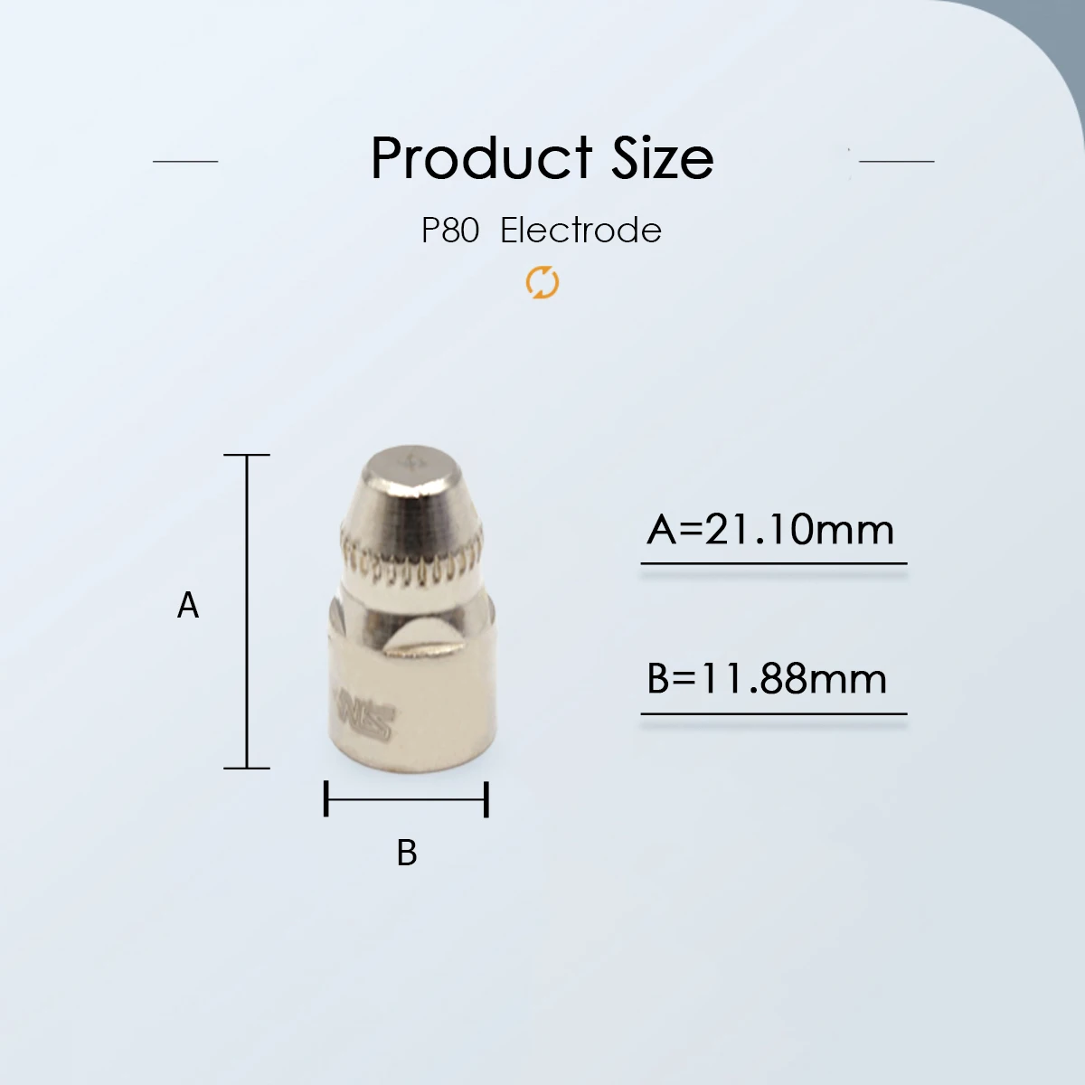 P80 řezací CNC elektroda + tryska kování 1.5mm 80A + štít pohár pro P-80 plazma řezací pochodeň consumable (on selection)