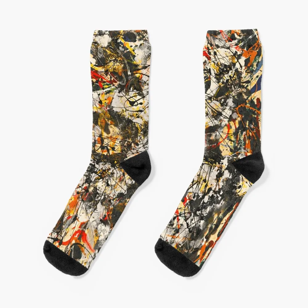 

Jackson pollock art retro Socks essential set Socks Man Women's