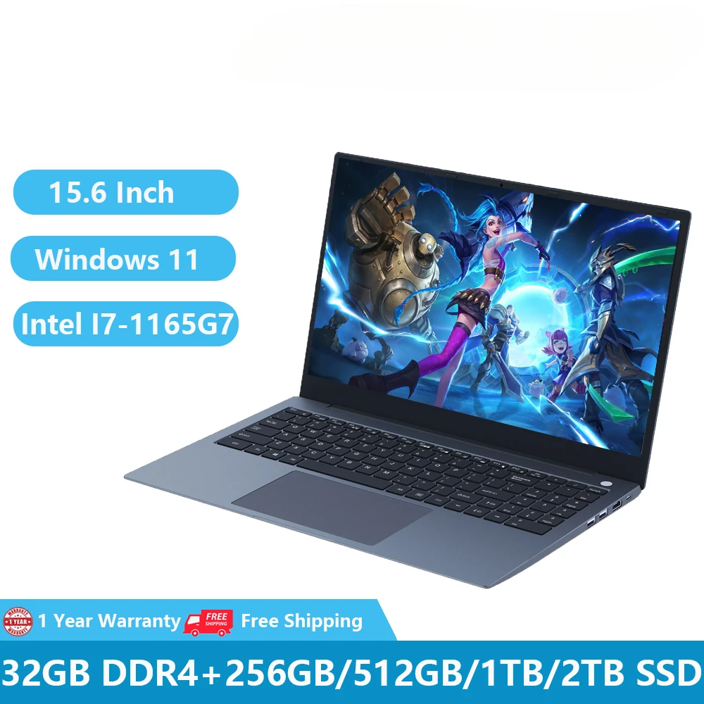 Il Più Nuovo Computer Portatile Da Gioco Pc Business Note Book I7 Windowds 11 Intel Core I7-1165G7 32Gb Ram + 2Tb Metal Body Wifi Netbook