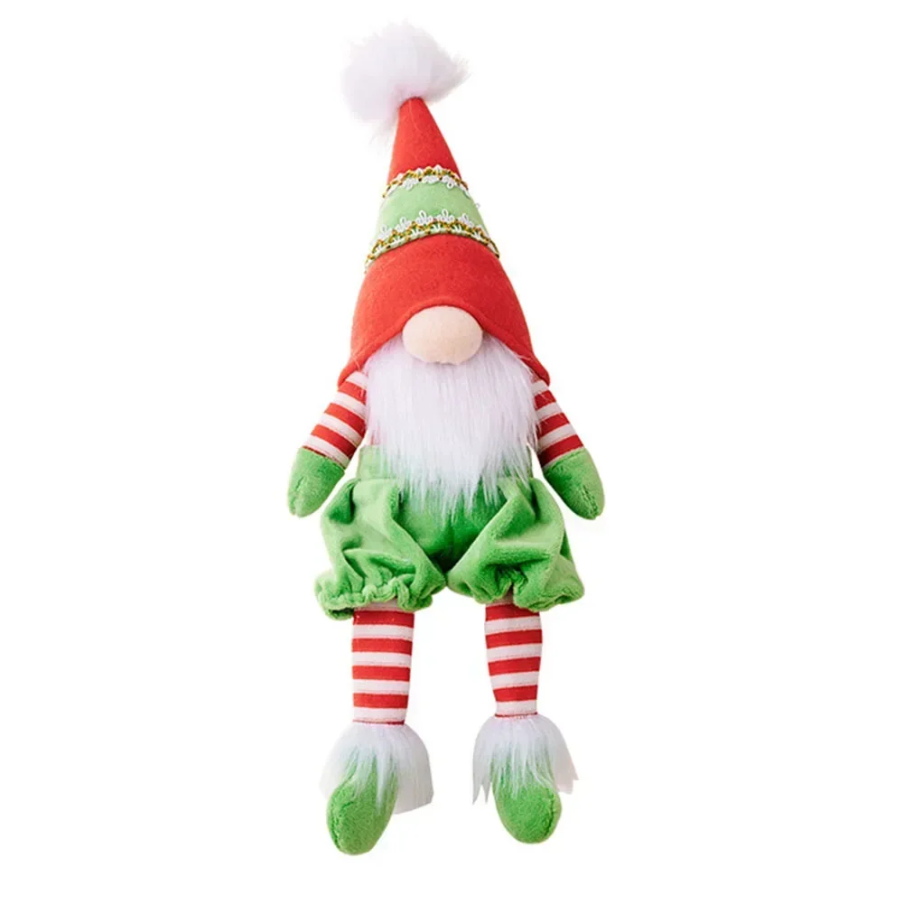 Muñeca navideña sin rostro, decoraciones navideñas para el hogar, adorno navideño 2023, Navidad, Navidad natal, feliz año nuevo 2024