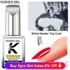 KODIES GEL Extra Glossy Top Coat No Wipe UV Gel Nail Polish Shine Master Brillo Semi Permanent Nails Gel Finish Manicure Cover 1