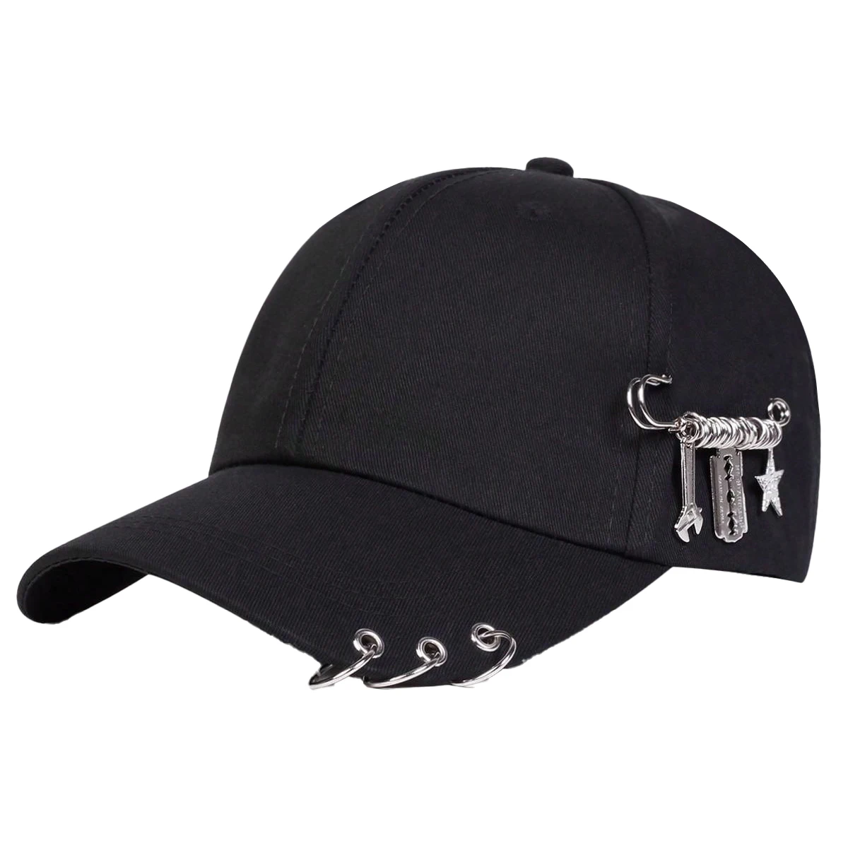 Unisex personalisierte Baseballkappen mit Eisenring, verstellbar, für Frühling und Herbst, lässiger Sonnenschutzhut – Detail 2