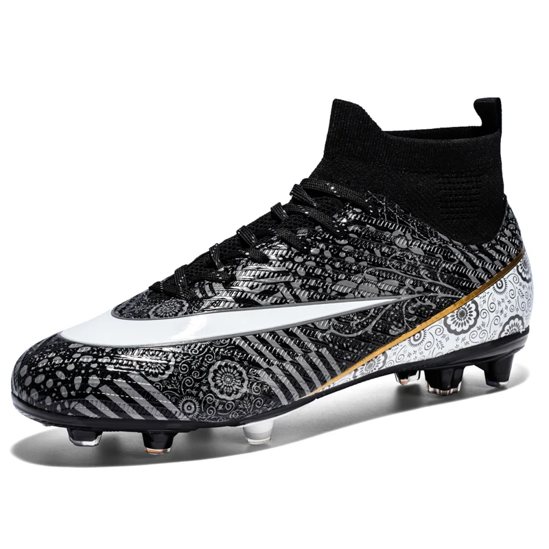 

New Men Training Soccer Shoes High Top Ankle Football Boots Adult Kids Cleats Grass Training Sport Sneakers Soccer Boots