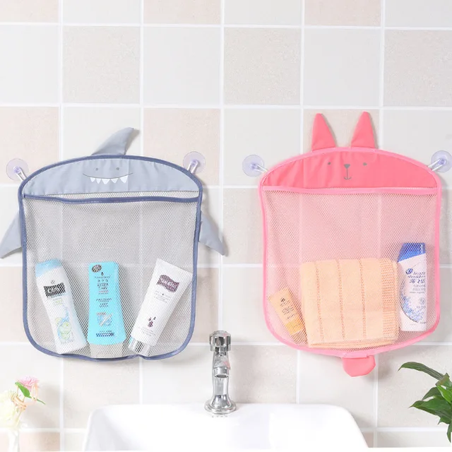 Baby Bath Toys Mesh Bag Kids Bathroom Toy Storage Bag Duck Frog Suction Cups Net Bag Bath Game Bathtub Water Toys Organizer 6