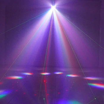 DJ Disco LED Luce laser da palcoscenico 4 in 1, stroboscopica ape-eye, festa in famiglia, matrimonio, evento festival, luce a comando vocale