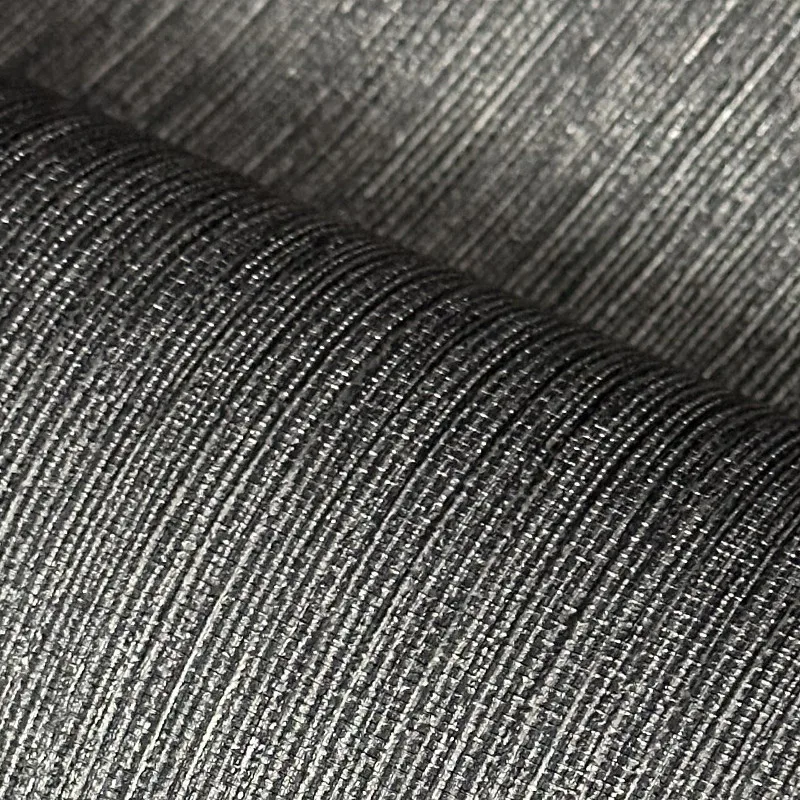 Dark Grey Grasscloth Wallpaper