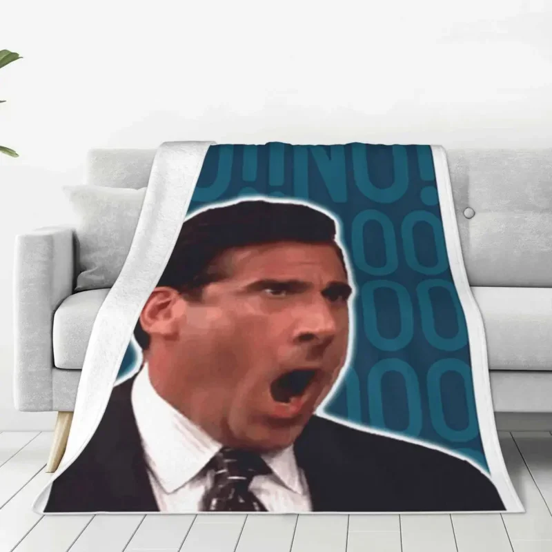 

The Office Michael Scott No God Please No Blanket Fleece Spring/Autumn Ultra-Soft Throw Blankets For Sofa Outdoor Bedspreads