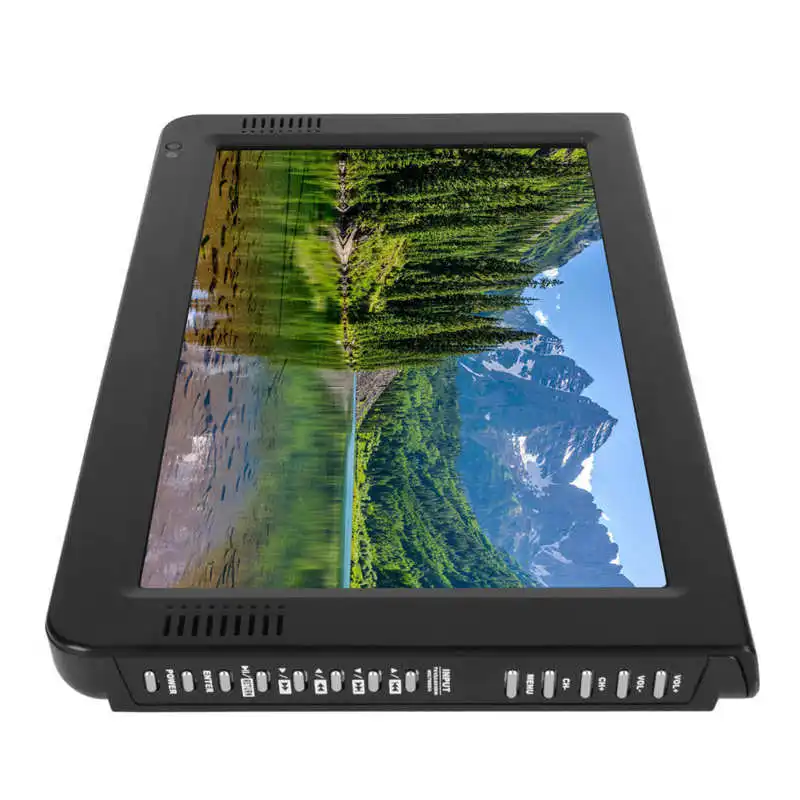 10 Inch 100-240V Digital Television 16:9 TFT LED 1080P Rechargeable HD Multimedia Interface Video Player for Home Car EU Plug