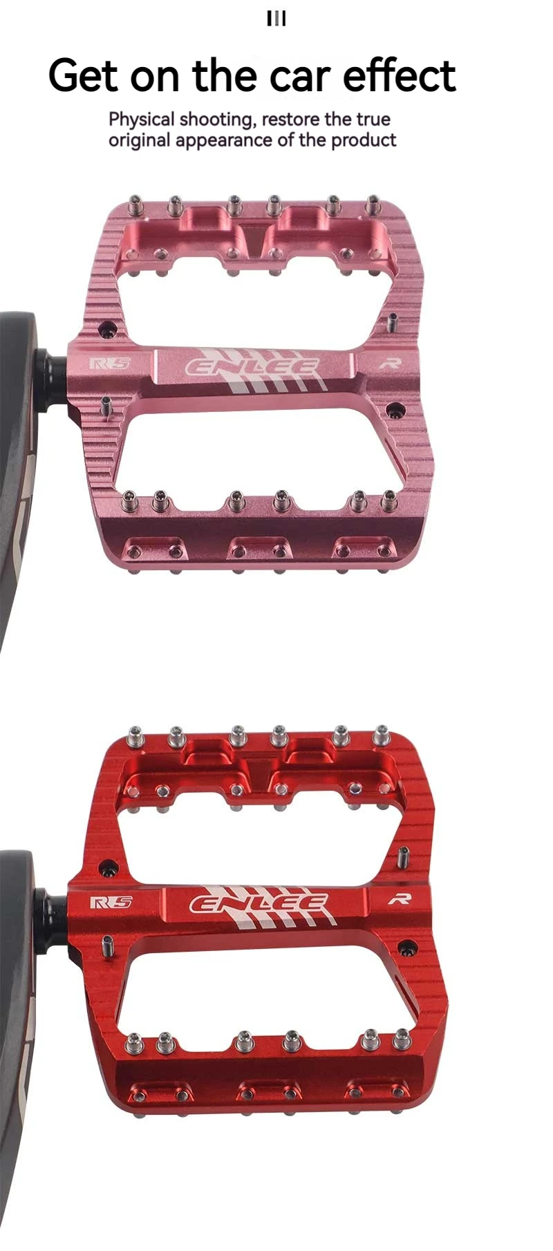 ENLEE Fahrradpedale, abgedichtetes Lager, rutschfeste MTB-Pedale, Aluminiumlegierung, superleicht, wasserdicht, Fahrradzubehör – Detail 14