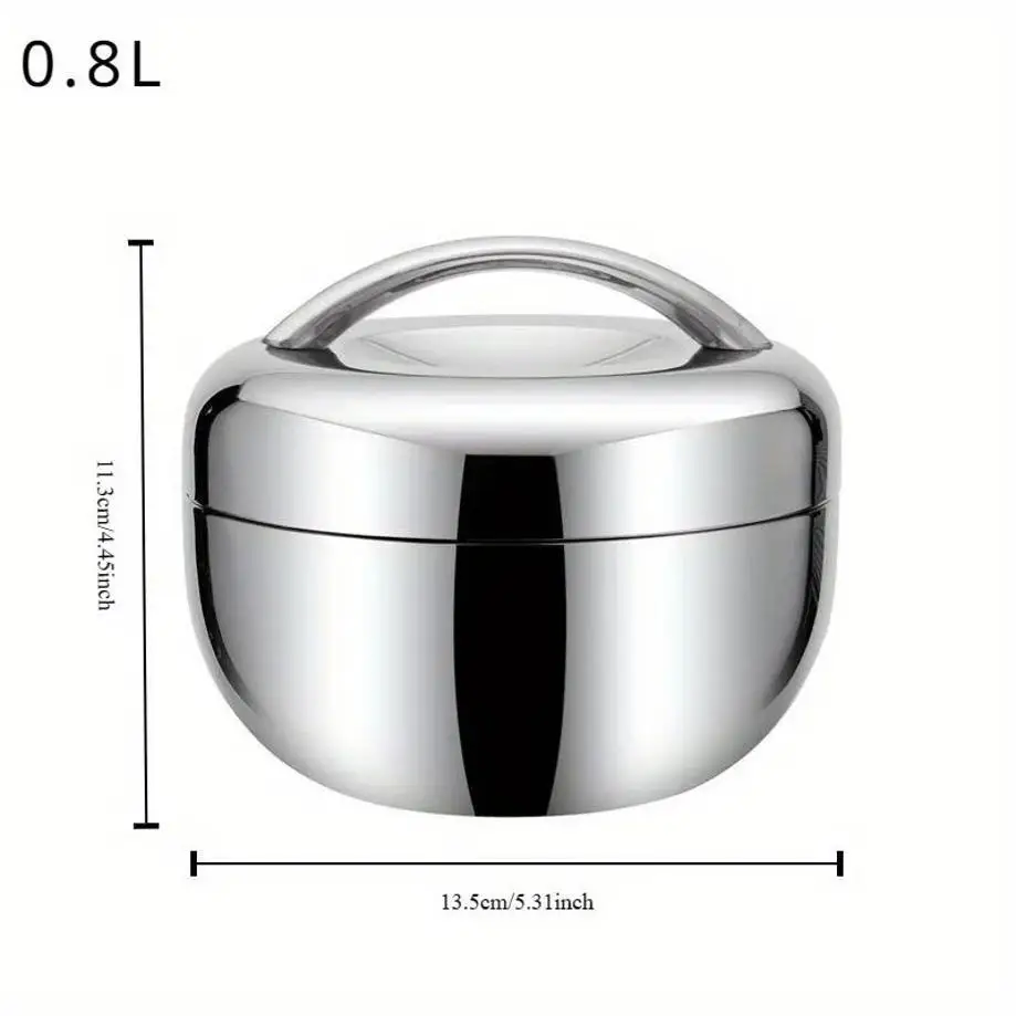 1 Pcs Apple Lunch Box With Circular Lid Office Worker Insulated Stainless Steel Lunch Box Student Partition Portable Lunch Box
