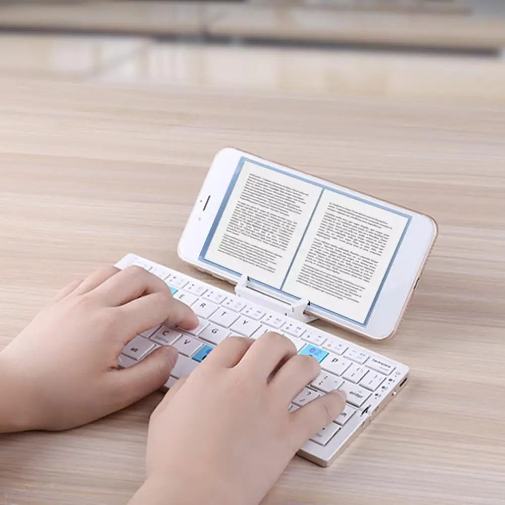 

Mini Keyboard For Phone And Tablet , Slim & Light Folding Portable Keyboard BT Smartphone Keyboard Devices Connection