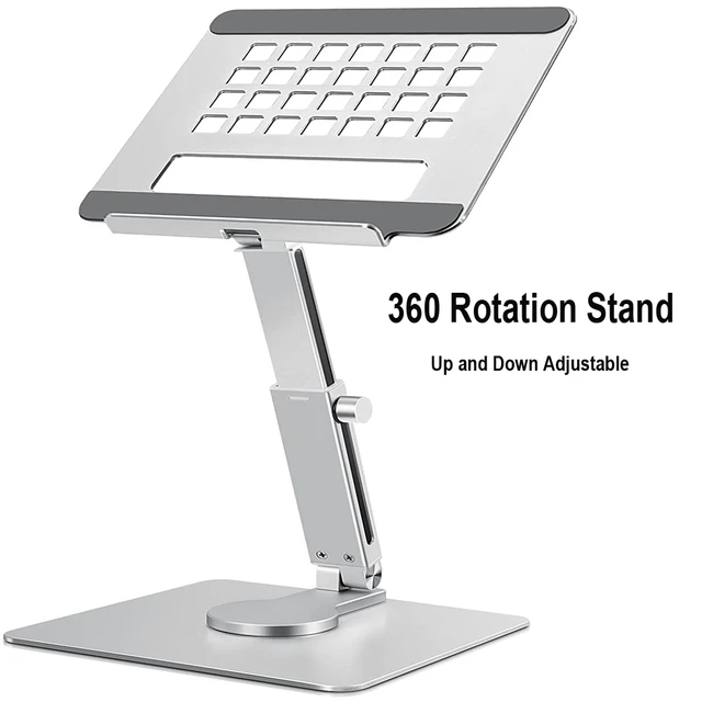 New Tablet Stand Desk Height Adjustable Aluminum Ipad Stand Holder Foldable  360 Rotation Desktop Tablet Stand Holder Mount