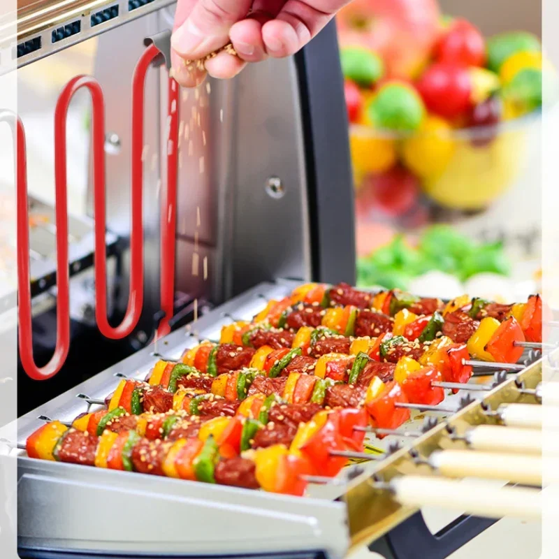 Smokeless Rotary Electric Grill 220V/1200W Barbecue Grill Barbecue Grill Household Automatic Rotating Skewers Machine 6