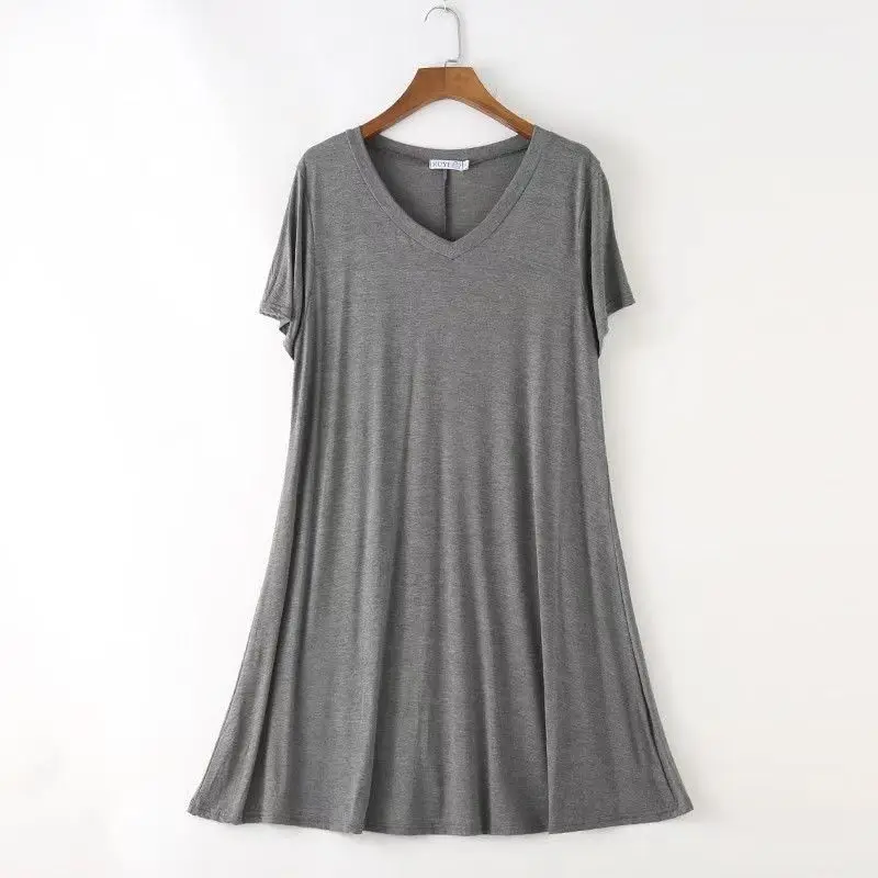 Plus Size Women Modal Short Sleeve Nightgown for Summer Homewear Loose Nightdress Joker Dress Pajama women nightgowns,women nightdresses,sleeping dress