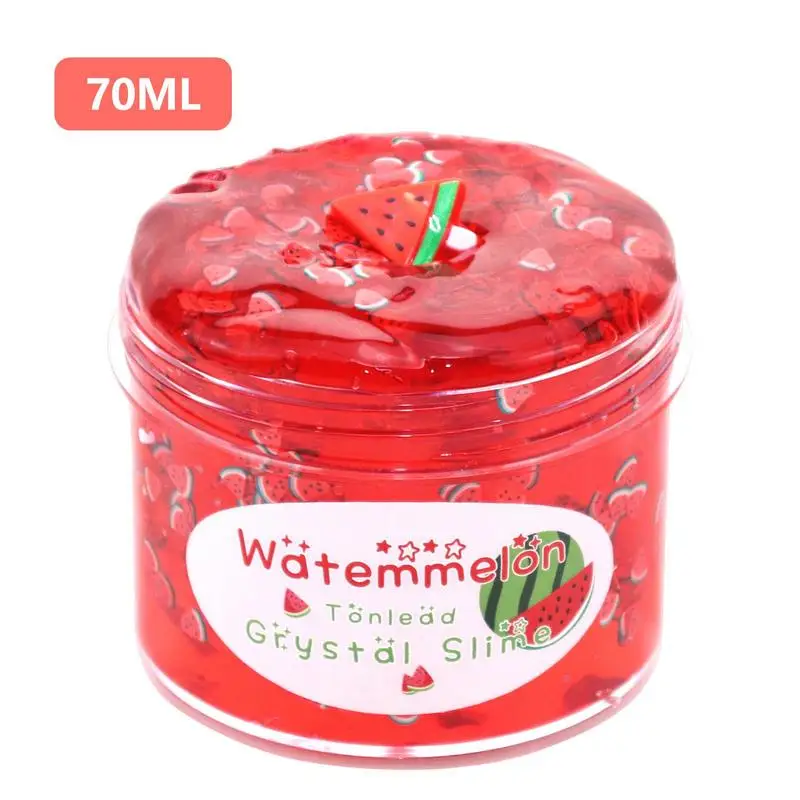 70ml Clear Slime Crystal Putty Soft Jelly Clay Fluffy DIY Clay Stretchy Toy Fake Cotton Candy Stress Relief Toys For Kids Adults 5