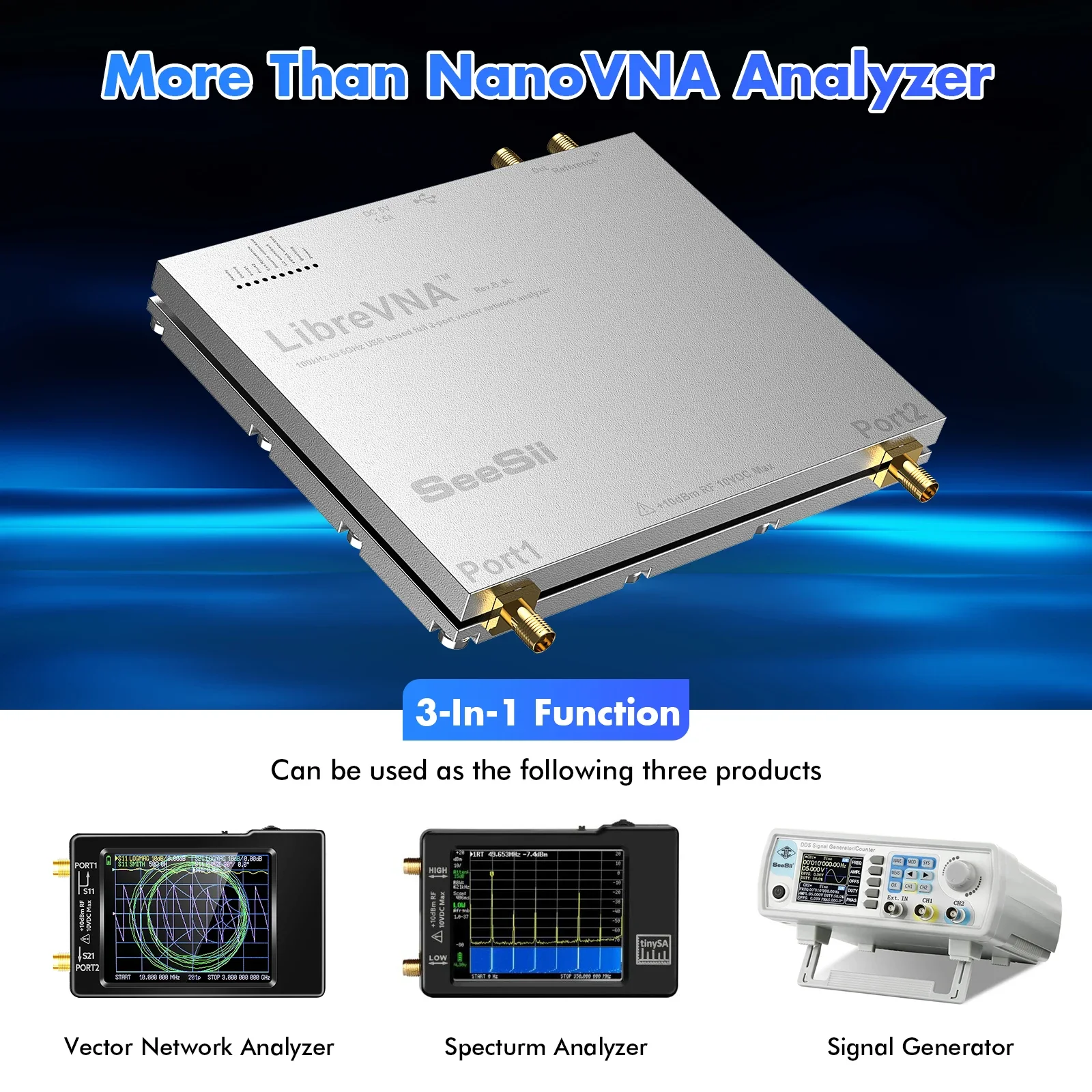 LibreVNA 100kHz-6GHz Vector Network Analyzer Profesional NanoVNA Antenna Analyze