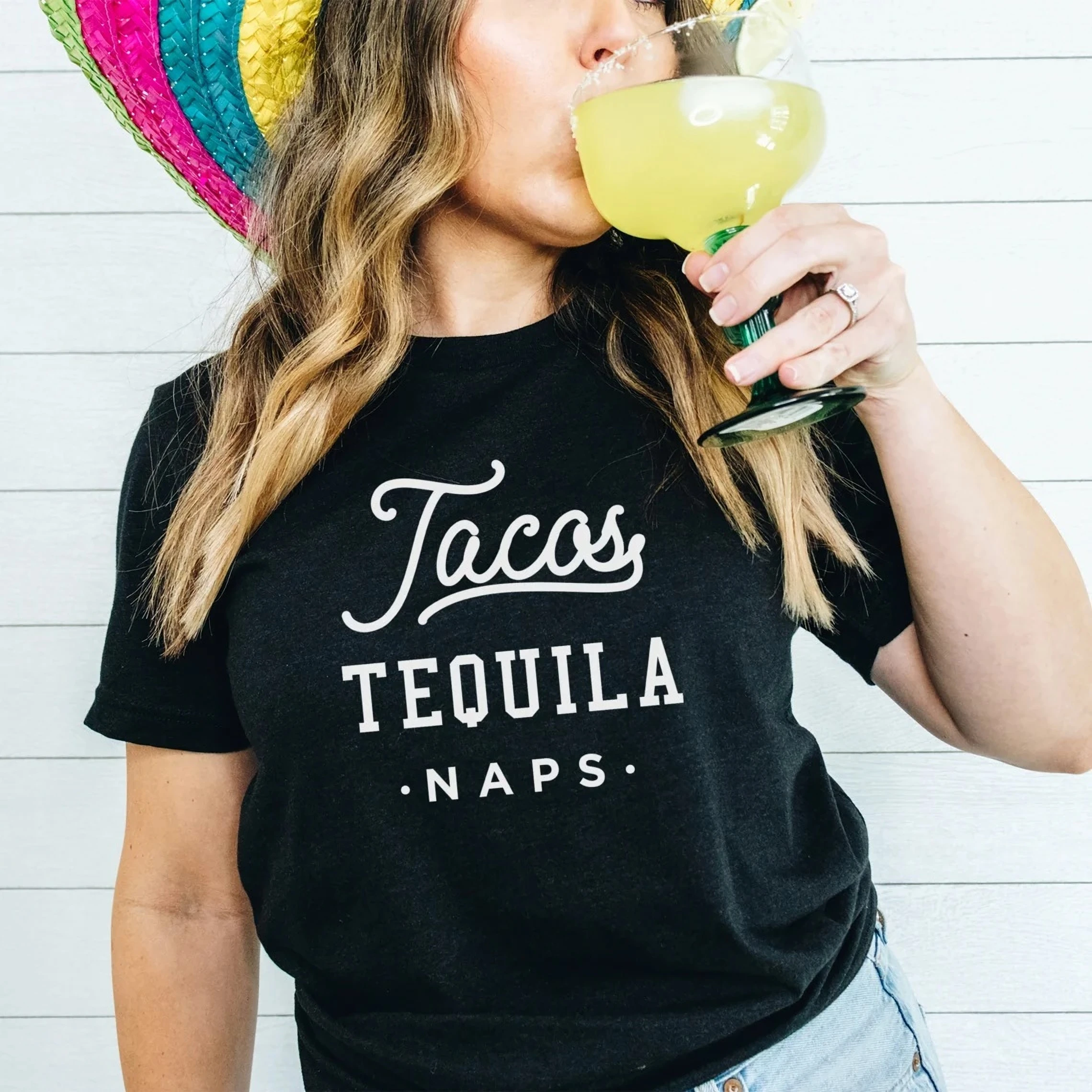Women Tacos Tequila Naps Vacation Shirt Fiesta Vacay Drinking T-shirt Cinco  De Mayo Funny Sayings Tees Vintage Aesthetic Tops - T-shirts - AliExpress