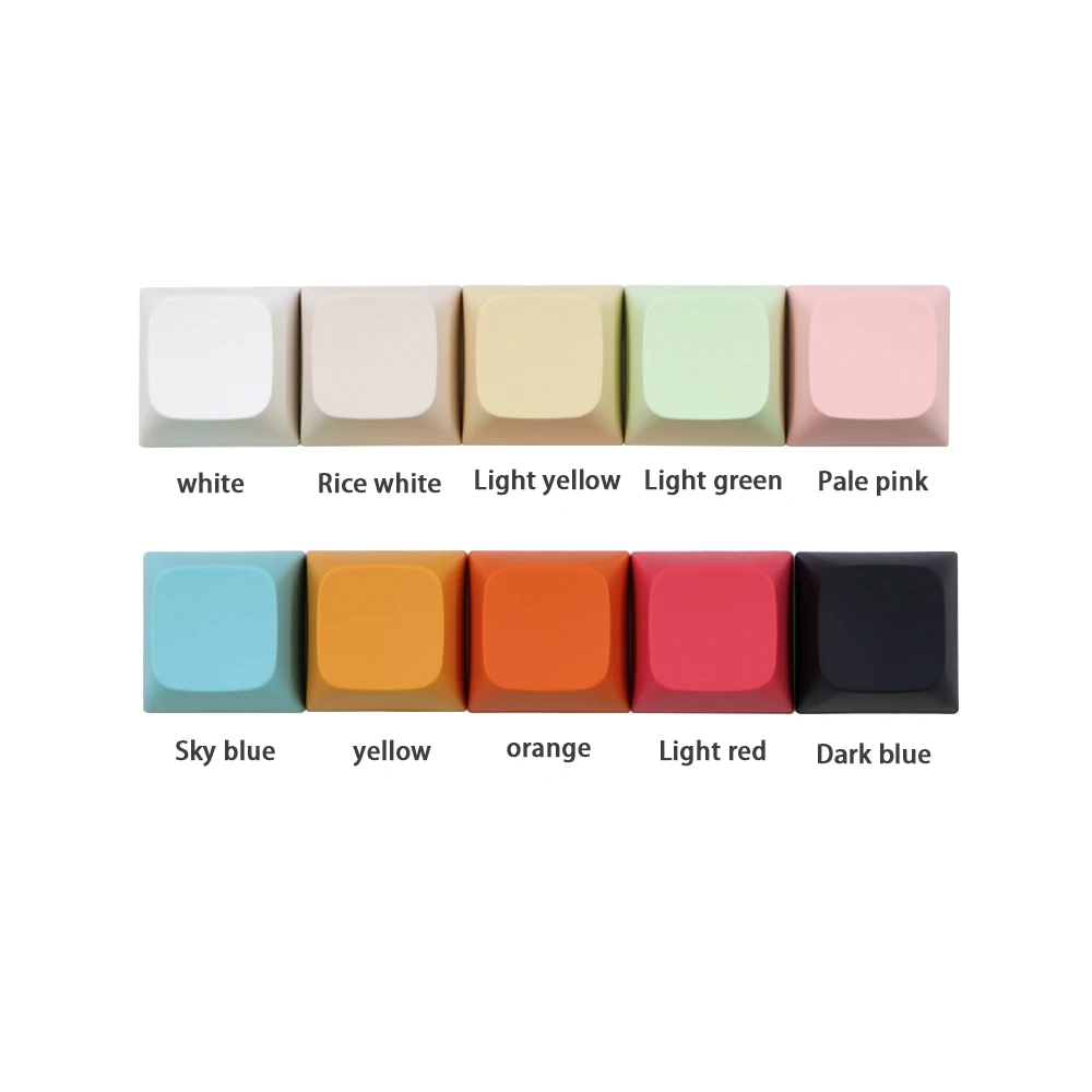 Perfil Xda Pbt Keycaps Teclado Mecânico 1u 1x Bola de Impressão em Branco Gamer Personalizado Keycaps de Cor Mista mx Switches Altura Xda