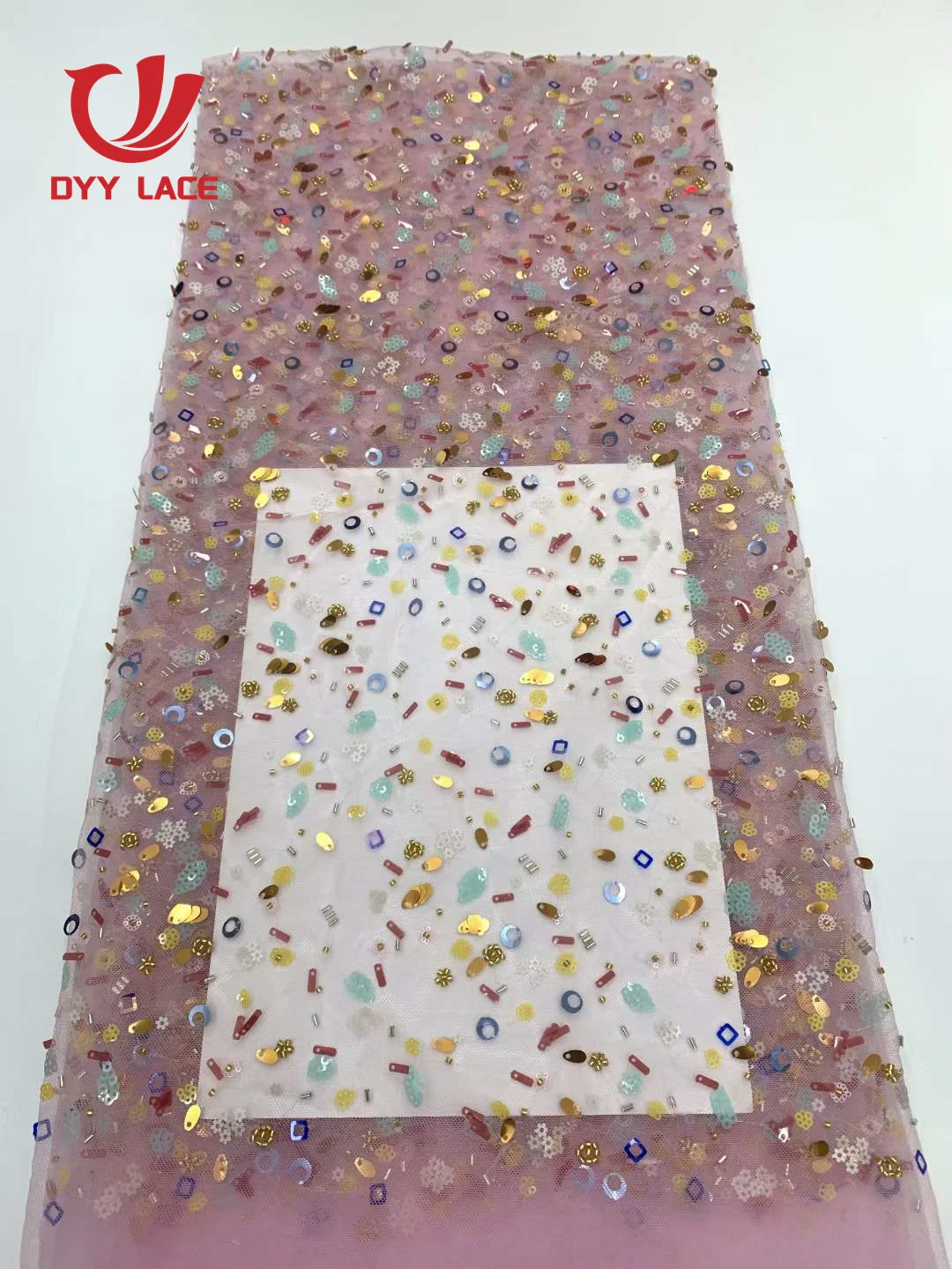 

Hot Sale Luxurious African Sequins Lace Fabric 2023 High Quality Groom Nigerian Wedding Bridal French Tulle Sewing 5 Yards