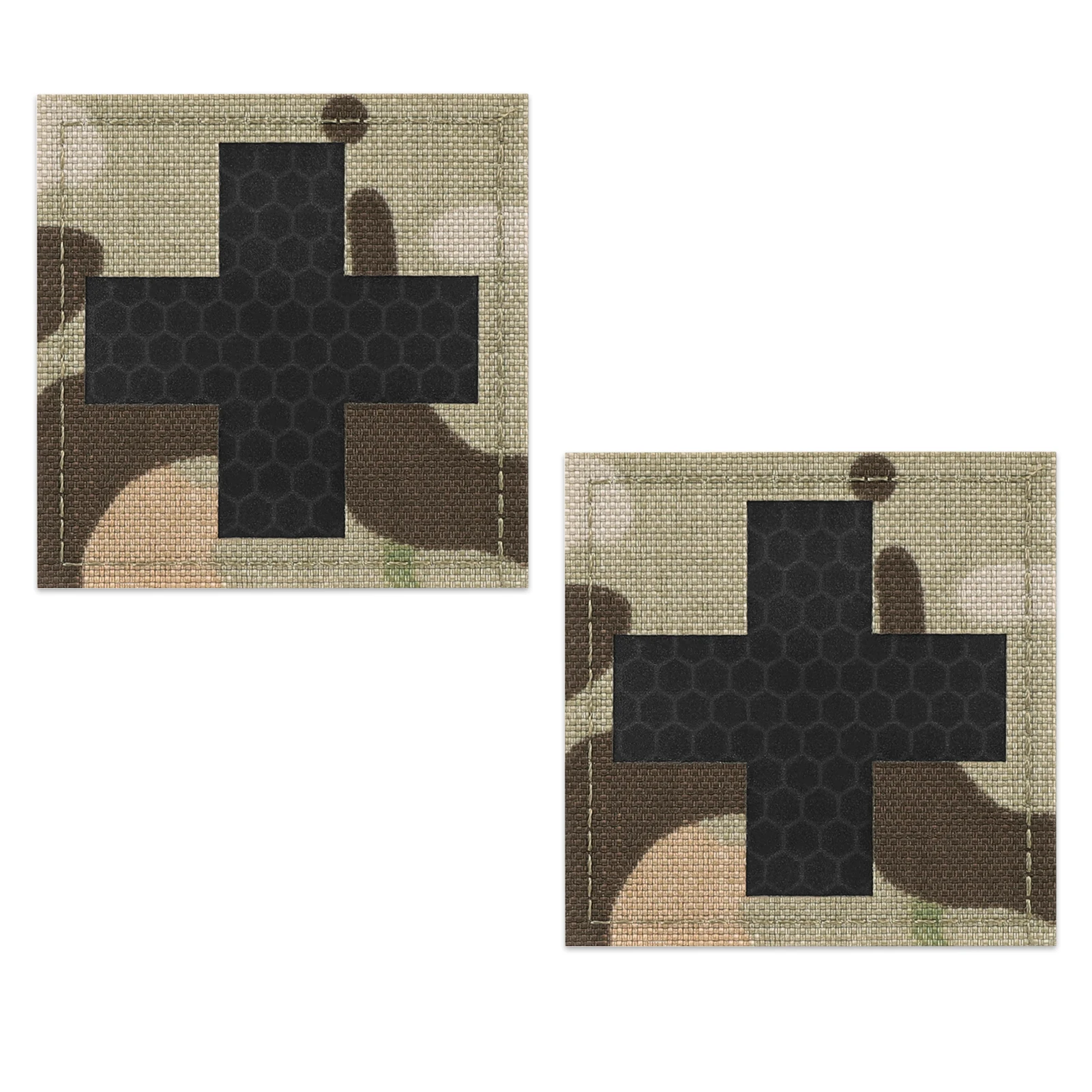 KRYDEX 2PCS Taktische Medizinische Kreuz Patches Erste Hilfe MED Abzeichen Notfall IFAK Trauma Reflektierende Patch 5X5CM für Jagd Ausrüstung – Detail 9