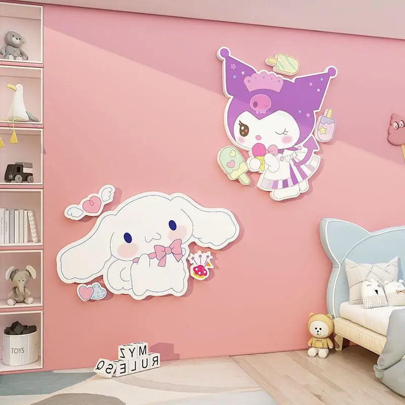 

Sanrio Cinnamoroll Kuromi детская комната настенное украшение принцесса комната девочки комната украшение спальня прикроватная фоновая наклейка подарок