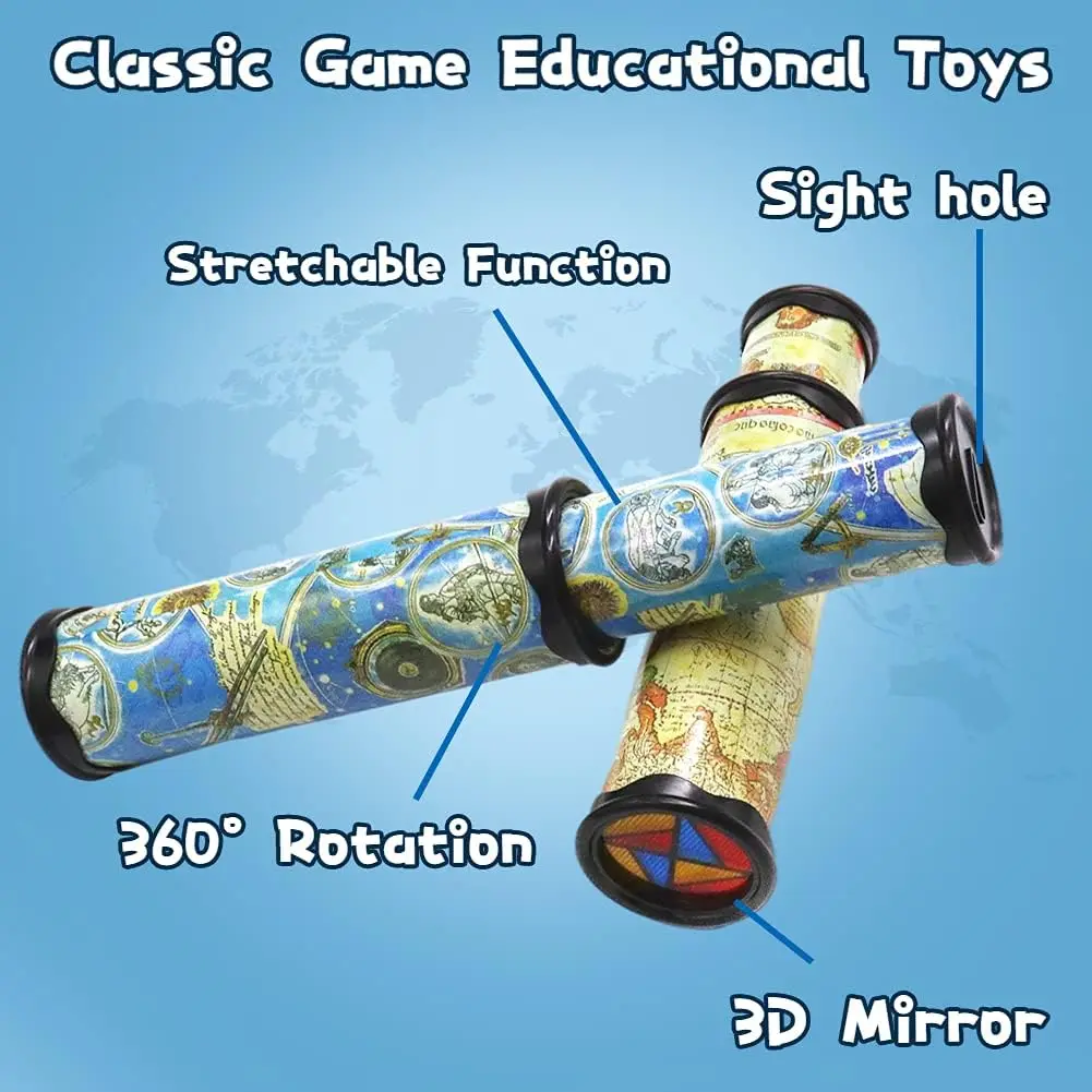 Magic Kaleidoscope Toy Rotating 3D Mirror Lens Science Classic Early Learning Educational Toys for Kids children toys
