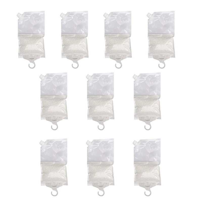 10pcs Wardrobe Dehumidifier Bags,Hanging Moisture Absorber Damp Remover for Home