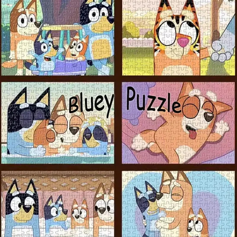 

Игрушки Bluey, мультяшный аниме пазл, праздничный подарок, обучающая игрушка в коробке, пазл, 1000 шт., подходит для взрослых, детей, подарки с лосями