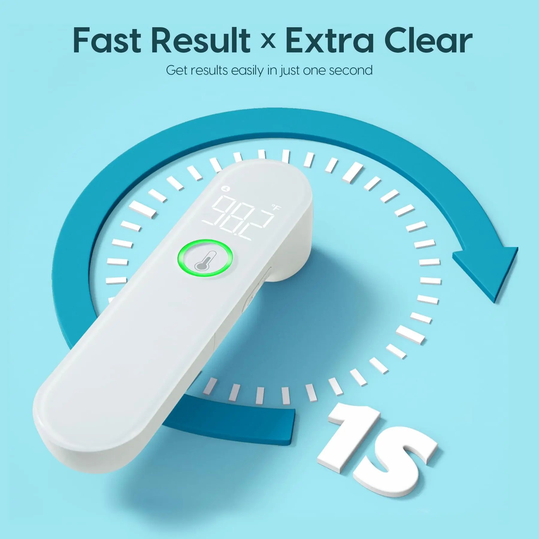 Thermometer for Adults and Kids Fast and Accurate Baby Thermometer Fever Alarm and Silent Mode LCD Big Screen Display Read 2