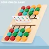 Montessori Learning Toys Mobile Color and Shape Puzzle Matching Brain Teasers Logic Game Early Educational Wooden Toys for Kids 4